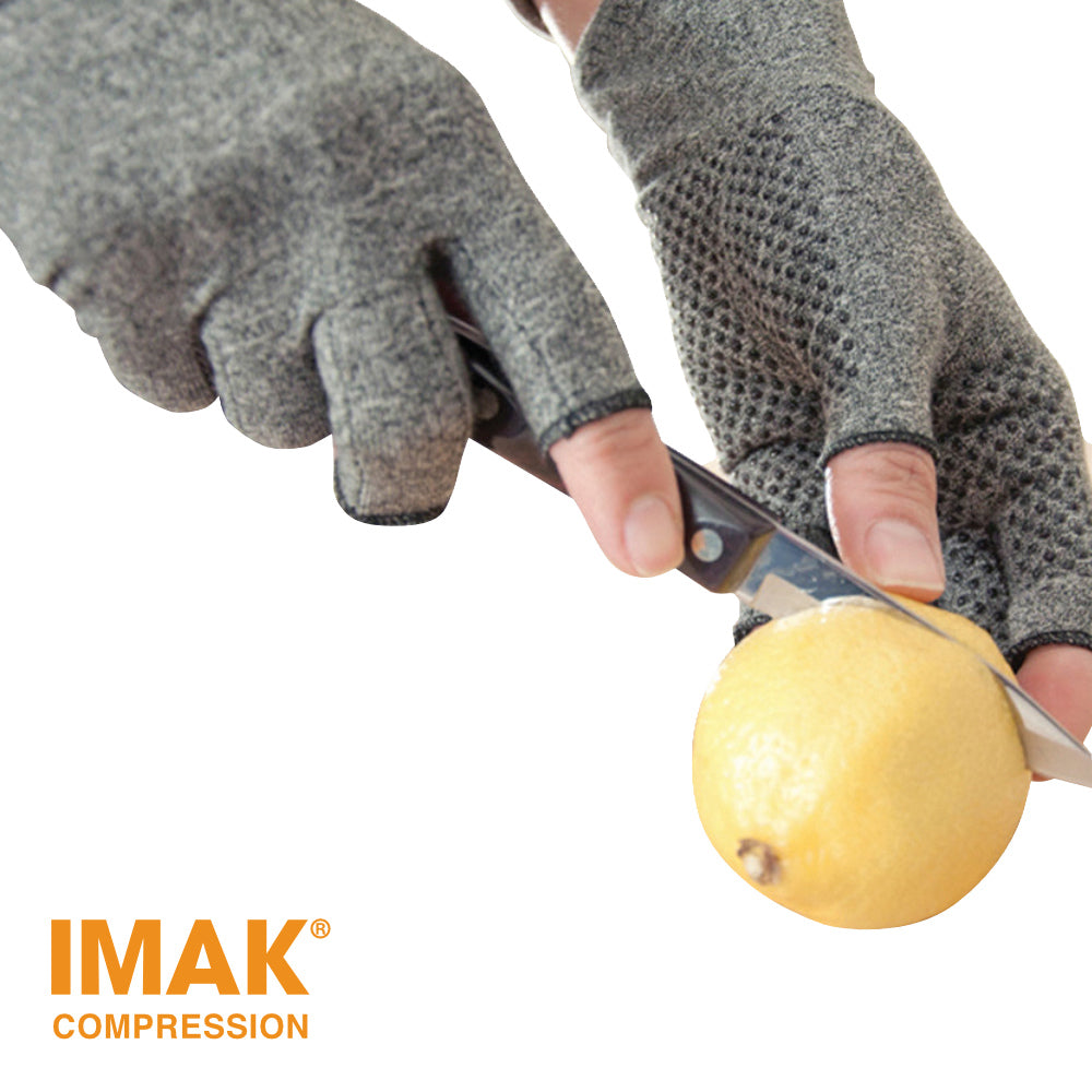 IMAK Active Compression Gloves for Arthritis Relief, Pain & Swelling Reduction, Comfort Fit, Pair