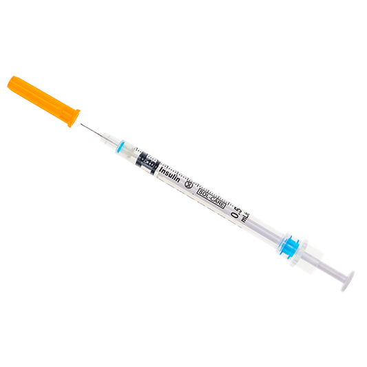 29G Insulin Syringe with Retractable Safety Needle, Box of 100