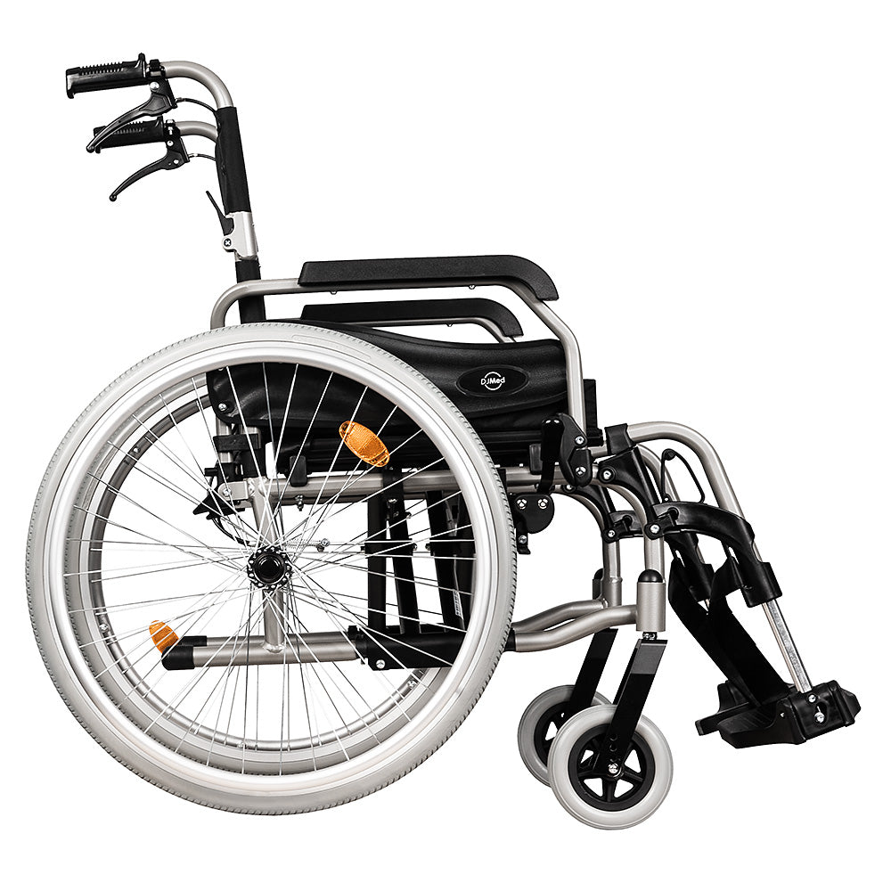 Premium Self-Propelled Wheelchair with Quick Release Wheels, Lightweight Aluminium Frame