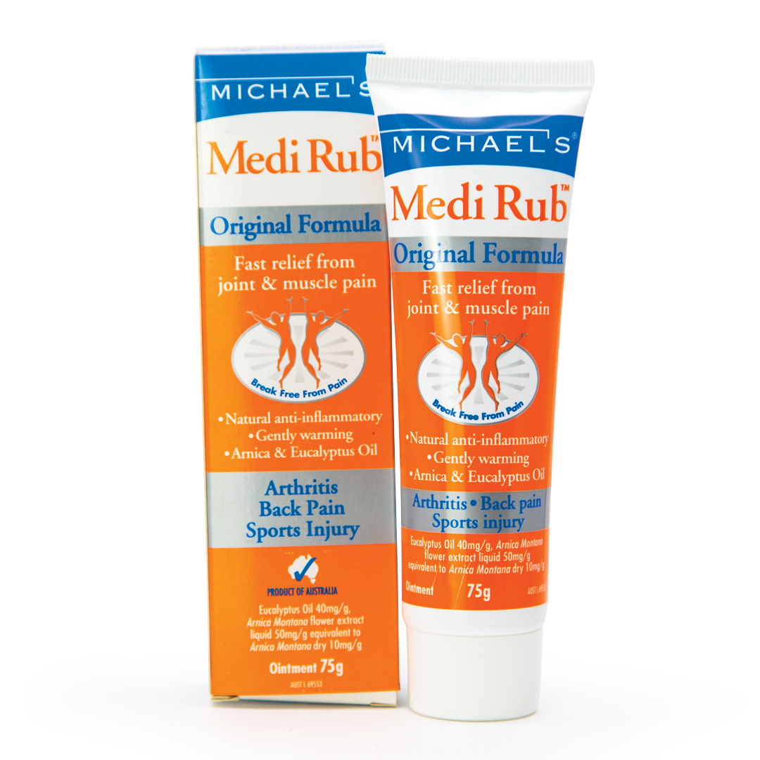 Michael's Medirub Natural Anti-Inflammatory Ointment 75g - Relief for Joint & Muscle Pain, Australian Made