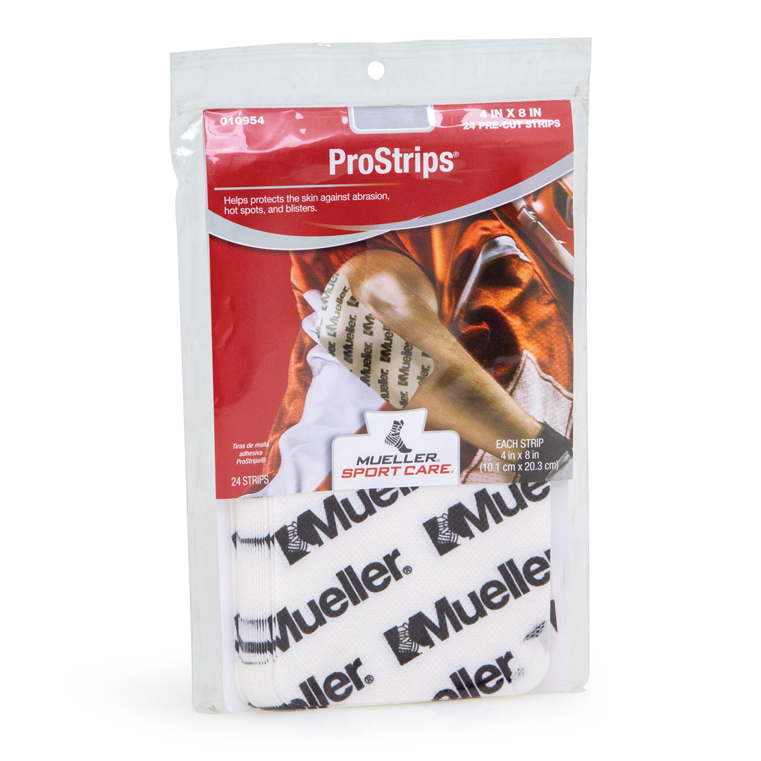 Mueller ProStrips Protective Adhesive Mesh – 24 Strips (5cm x 12.7cm) | Prevent Abrasions, Turf Burns & Blisters