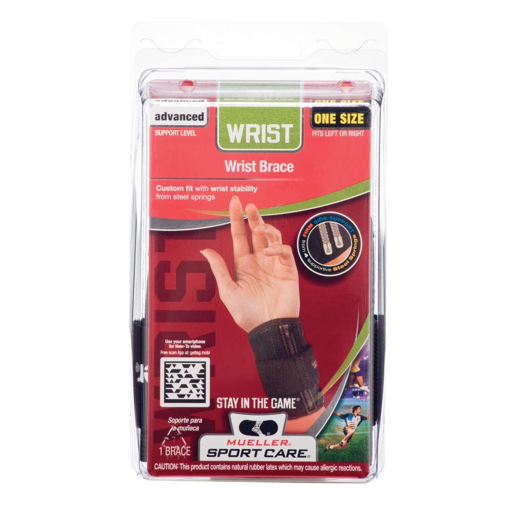 Mueller Fitted Wrist Brace - Eco-Friendly Black Support for Right Hand - Small/Medium - Ideal for Pain Relief & Stabilisation