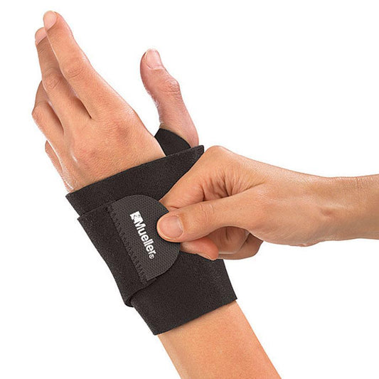 Mueller Wrist Support Wrap - Adjustable Neoprene Brace, Easy Thumb Loop, Pain Relief & Stability