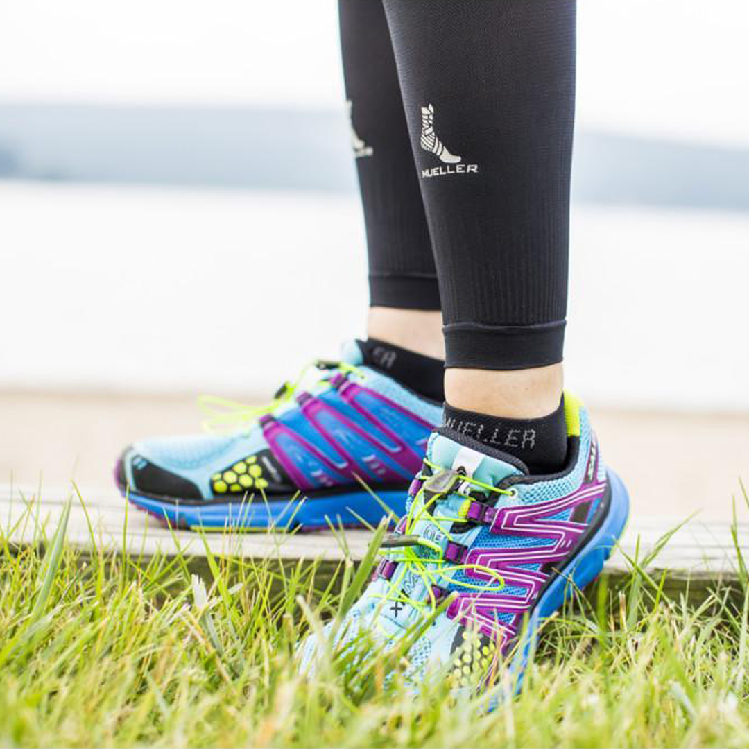 Mueller Graduated Compression Ankle Socks for Performance & Recovery - Enhance Circulation & Comfort