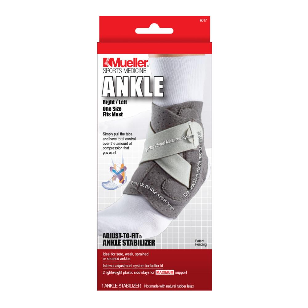 Mueller Adjust-To-Fit Ankle Stabiliser | Customizable Support for Sports & Injury Recovery