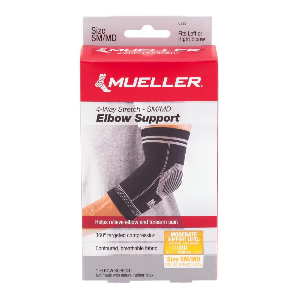 Mueller 4-Way Stretch Elbow Support with Thermo Reactive Technology - Sore and Injured Elbows