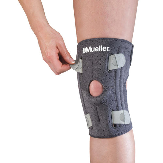 Mueller Adjust-To-Fit Knee Stabiliser with 4 Side Support Stabilisers | Ideal for Sports and Recovery