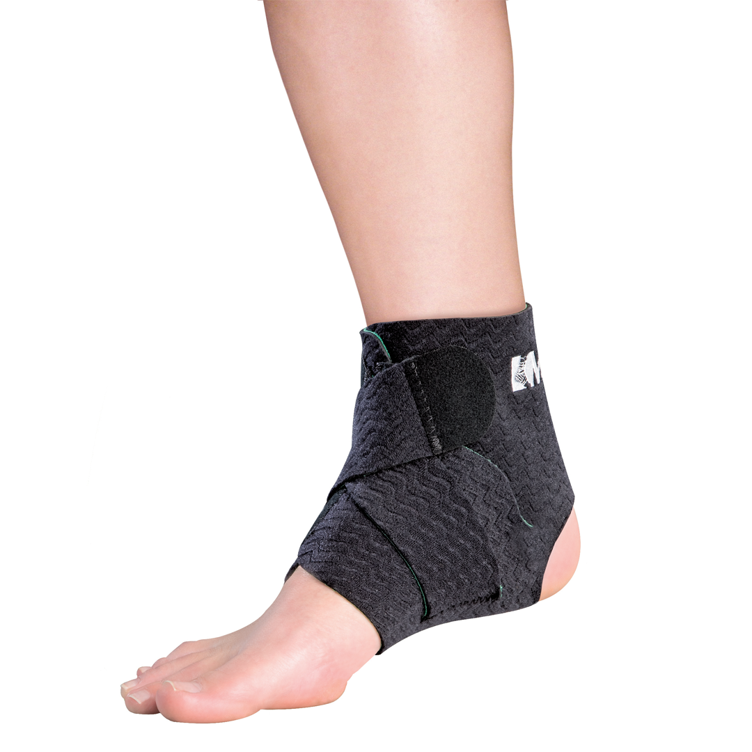 Mueller Adjustable Ankle Support Brace - Black/Green | Sports, Weak or Sprained Ankles
