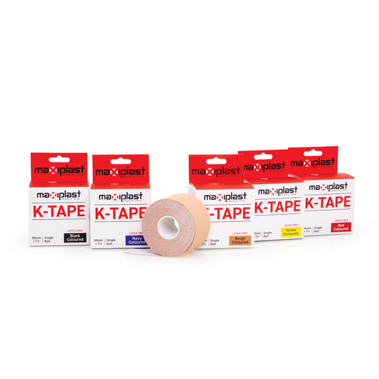Maxiplast Kinesiology Tape 50mm x 5m for Muscle Support & Pain Relief, Australian Quality