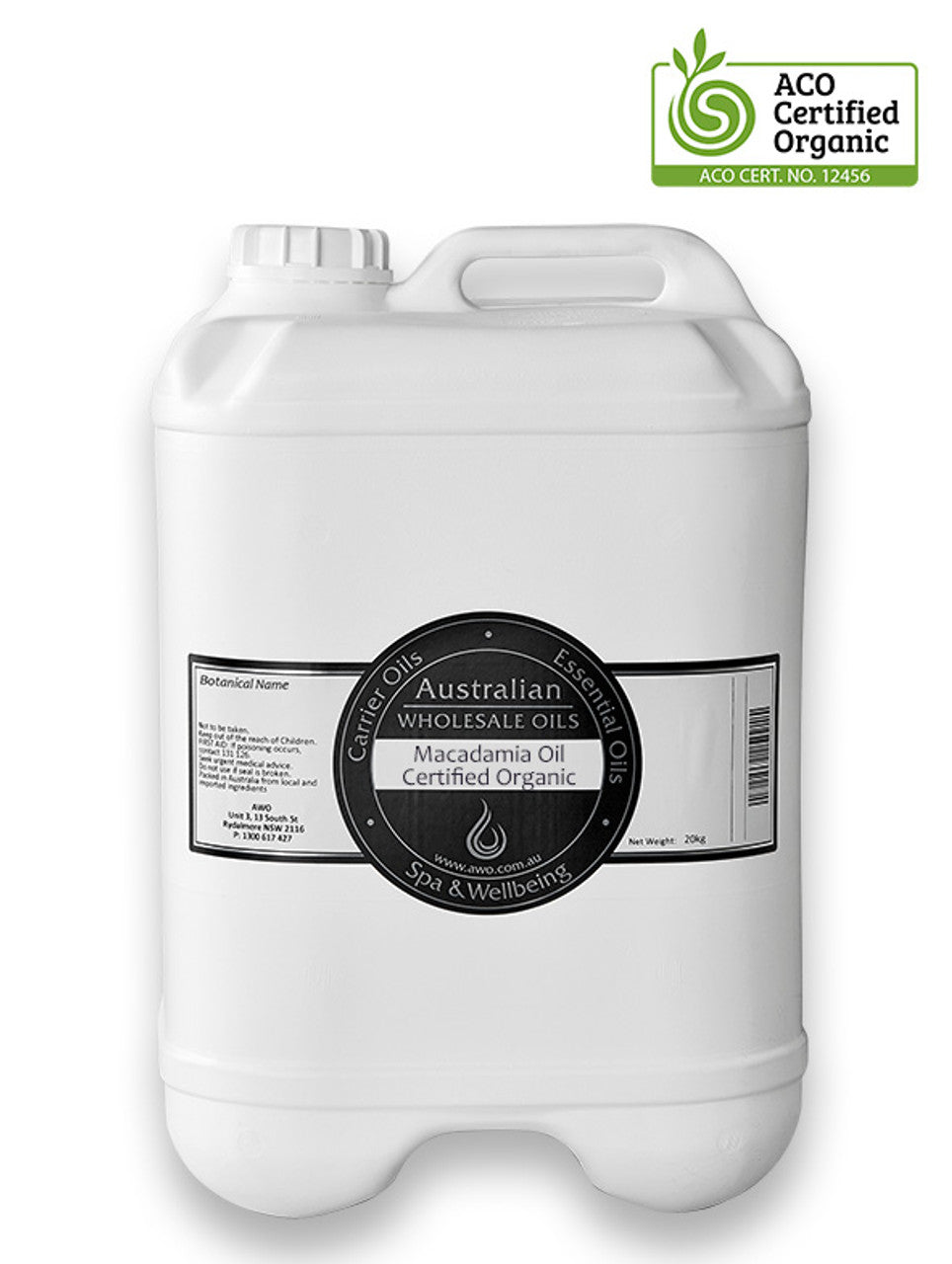 Macadamia Oil Certified Organic