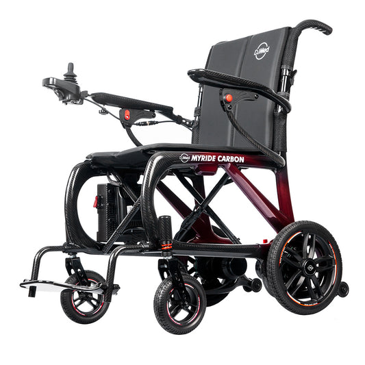 Ultralight carbon fibre electric wheelchair for travel & storage