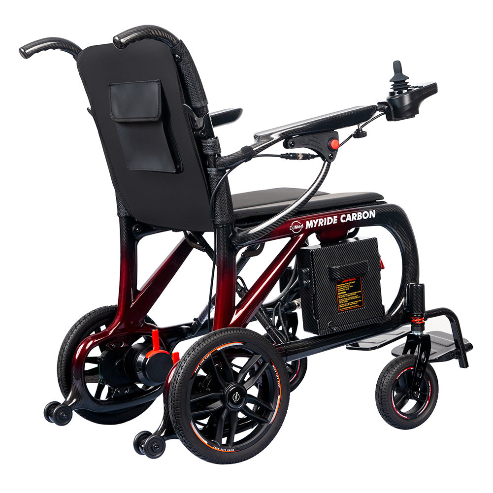 Ultralight carbon fibre electric wheelchair for travel & storage
