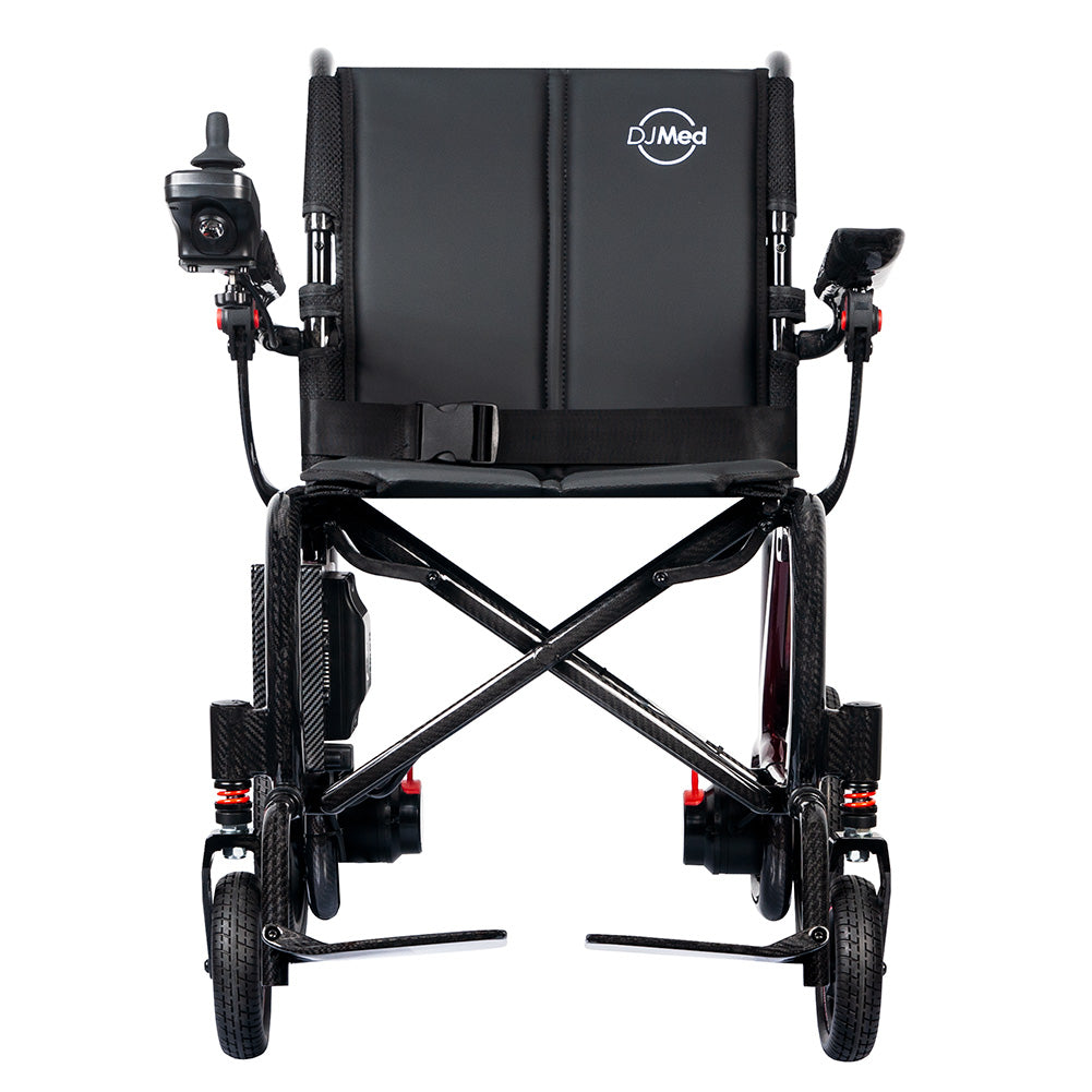 Ultralight carbon fibre electric wheelchair for travel & storage