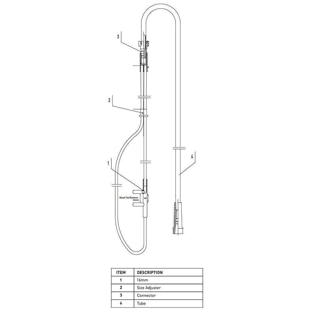 Oxygen nasal cannula — adult size, soft flexible tubing