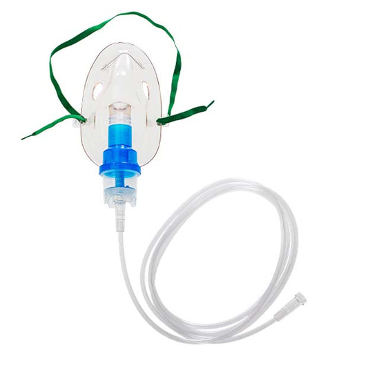 Adult Nebuliser Mask with Adjustable Fit and Clear Tubing, Latex-Free for Comfortable Inhalation Therapy