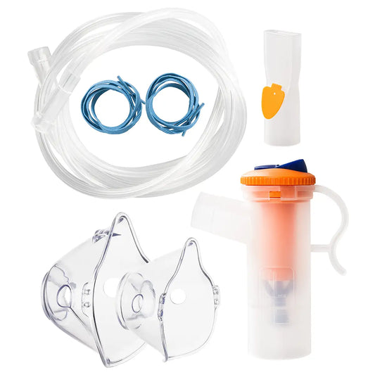 Premium Nebuliser Bowl Kit with Adjustable Masks for Adults & Kids, 6ml Capacity, Cost-Effective Home Health Solution