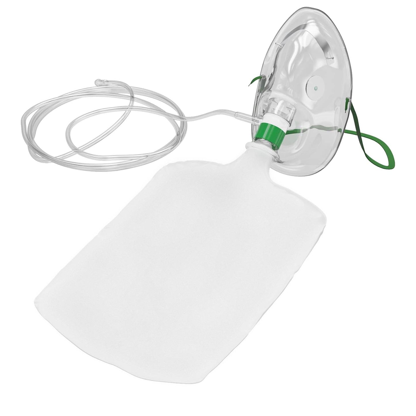 Adult Non-Rebreather Oxygen Mask with Soft Fit and Kink-Resistant Tubing