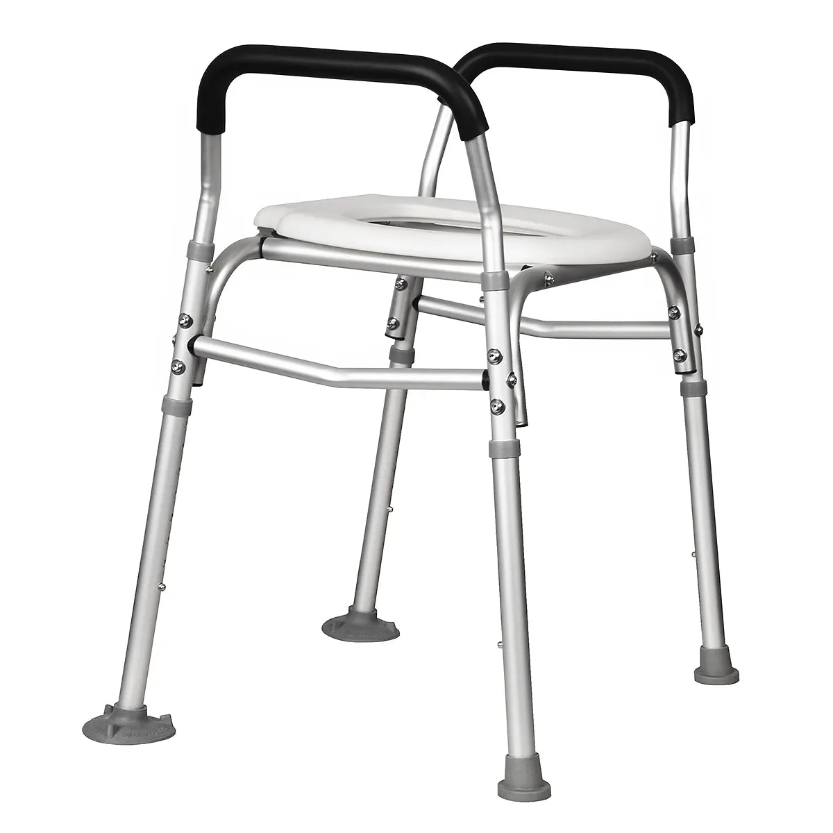 Adjustable Over Toilet Support Frame with Safety Rail, 125kg Capacity, for Elderly and Disabled