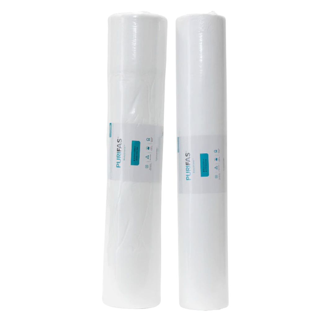 Purifas BodyShield Roll – 72cm x 232cm, 30 Sheets, 100% Recyclable, Clinically Proven Hygiene, Ideal for Massage & Therapy Beds