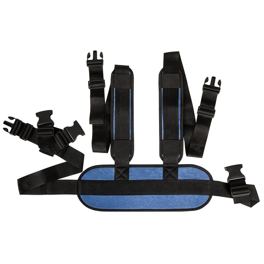 Padded Wheelchair Safety Harness with Shoulder Straps, Adjustable Support Belt