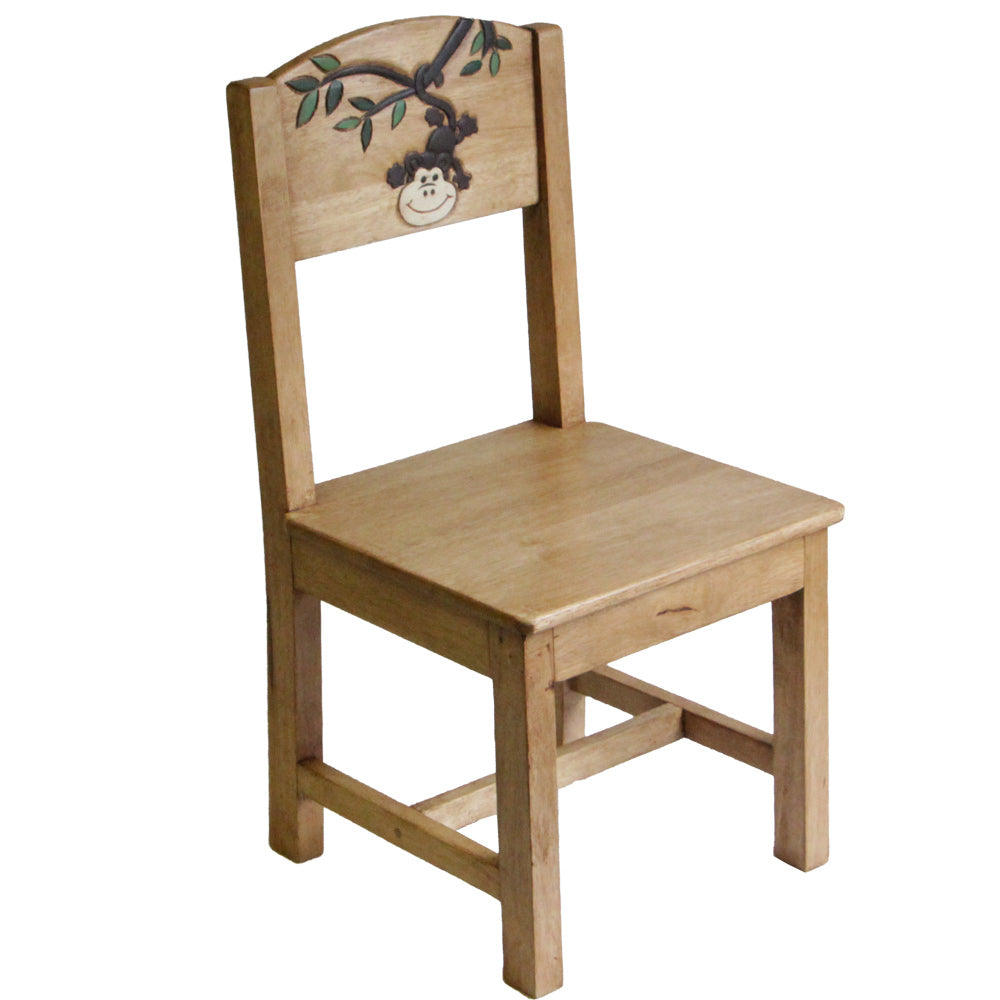 Monkey Land Kids Table & Chairs Set – Handmade Solid Hardwood