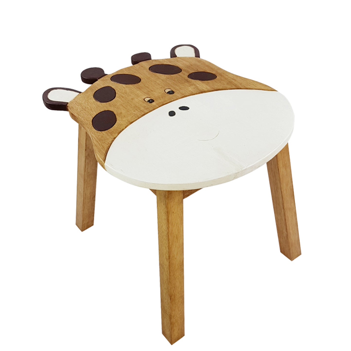 Giraffe Kids Table Set with Sheep & Ram Stools – Handmade Solid Hardwood