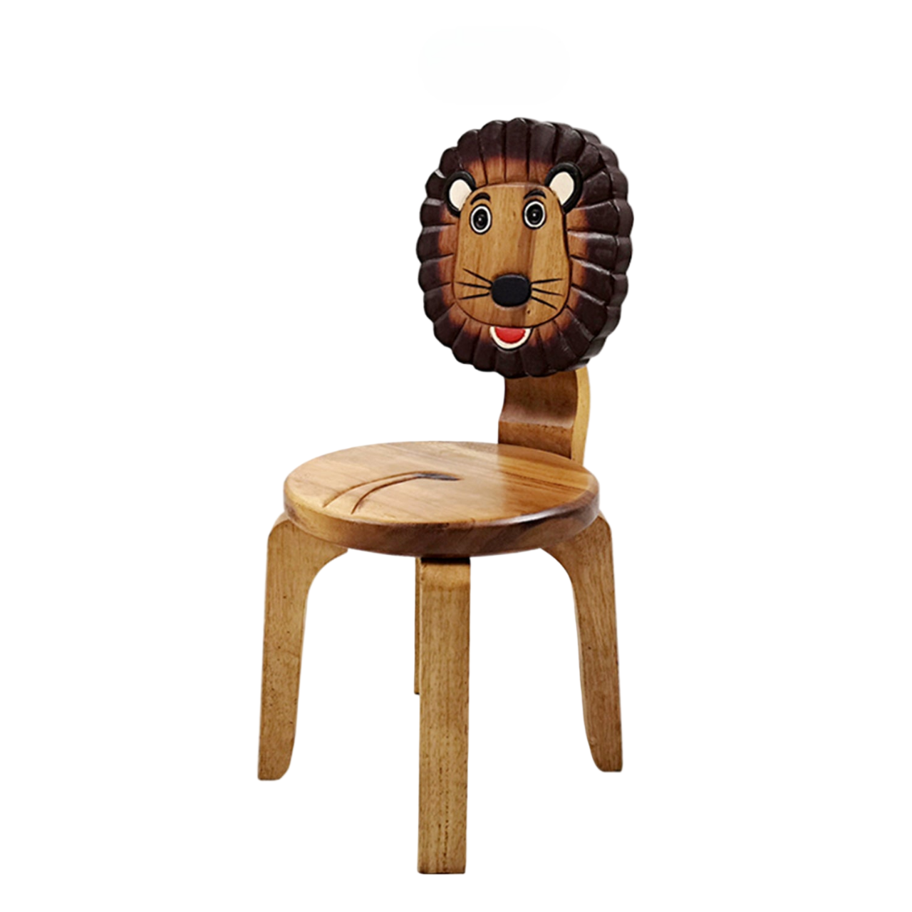 Kids Animal Chair Lion Design – Handmade Solid Hardwood