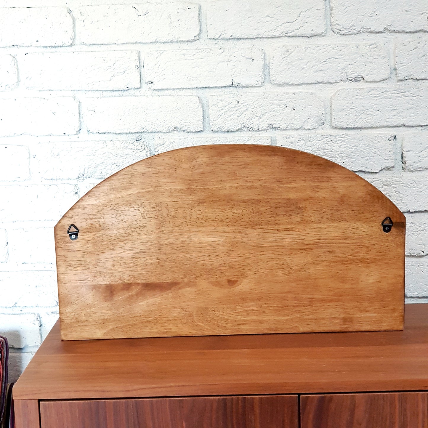 Hand-carved cat wall-mounted bookshelf in solid Raintree wood