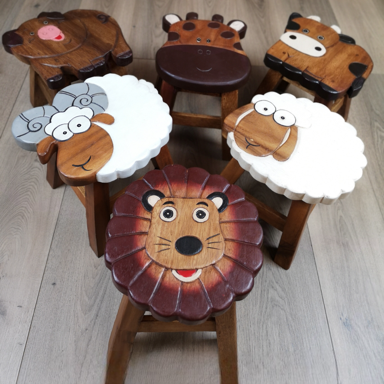 Premium Kids Wooden Cat Stool – Handmade Solid Wood Toilet Training and Step Stool
