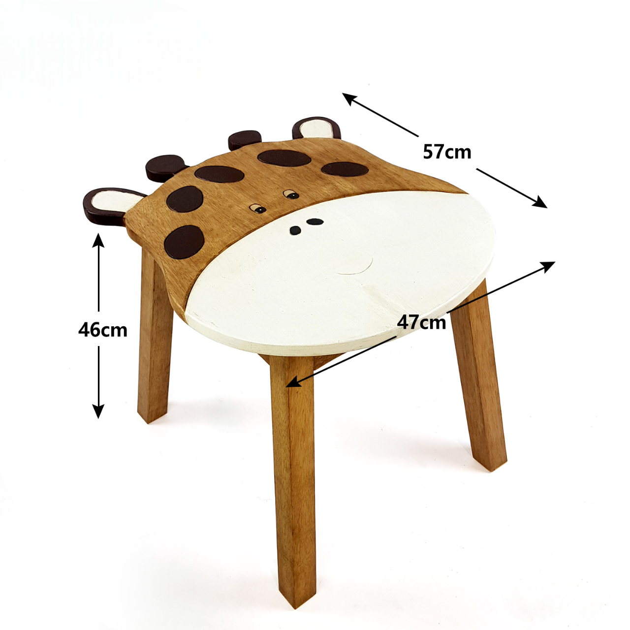 Kids Wooden Table – Giraffe Design - Handmade Solid Hardwood