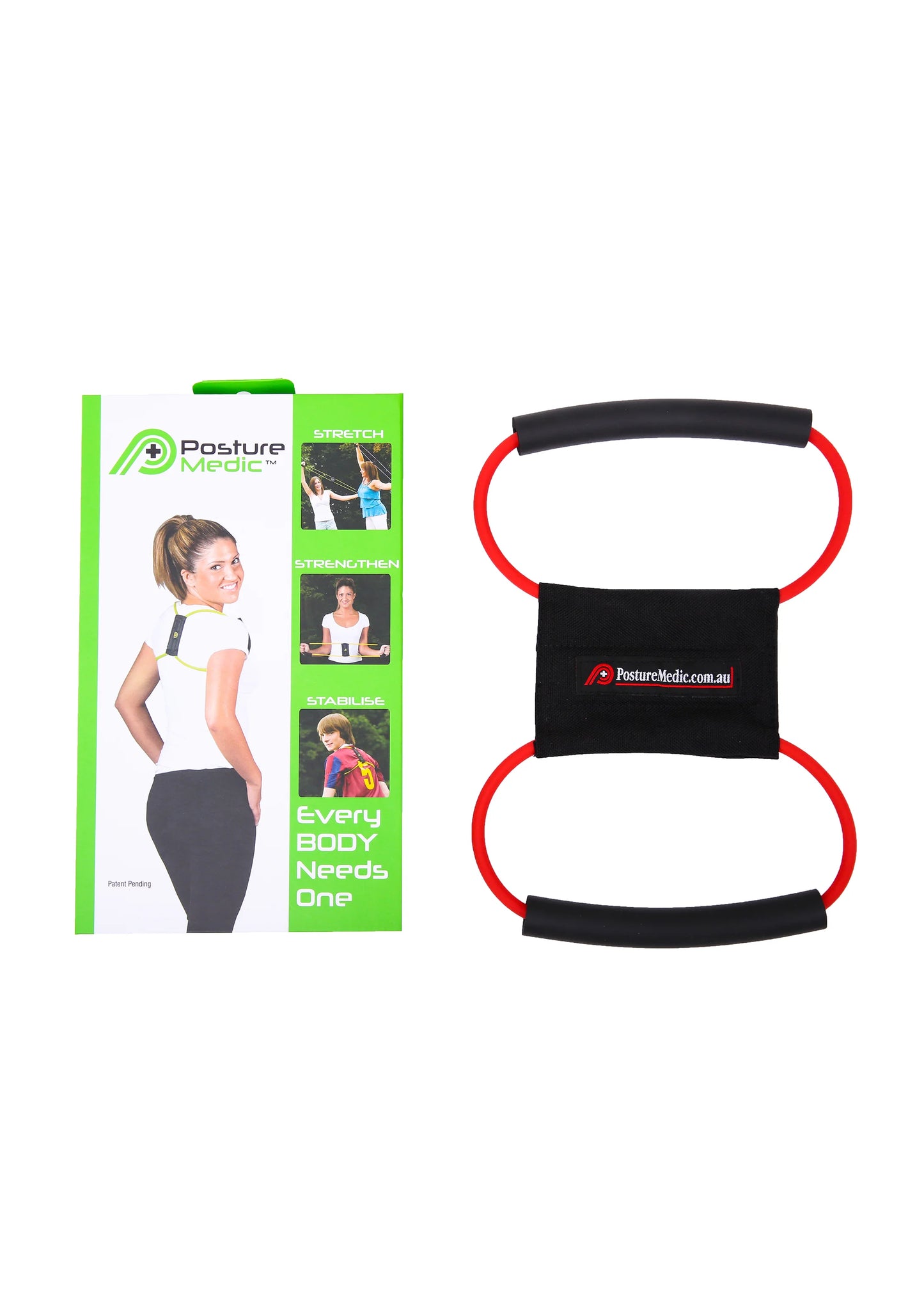 Posture Medic Plus - Posture Corrector, Back Brace & Exercise Band for Better Posture & Core Strength
