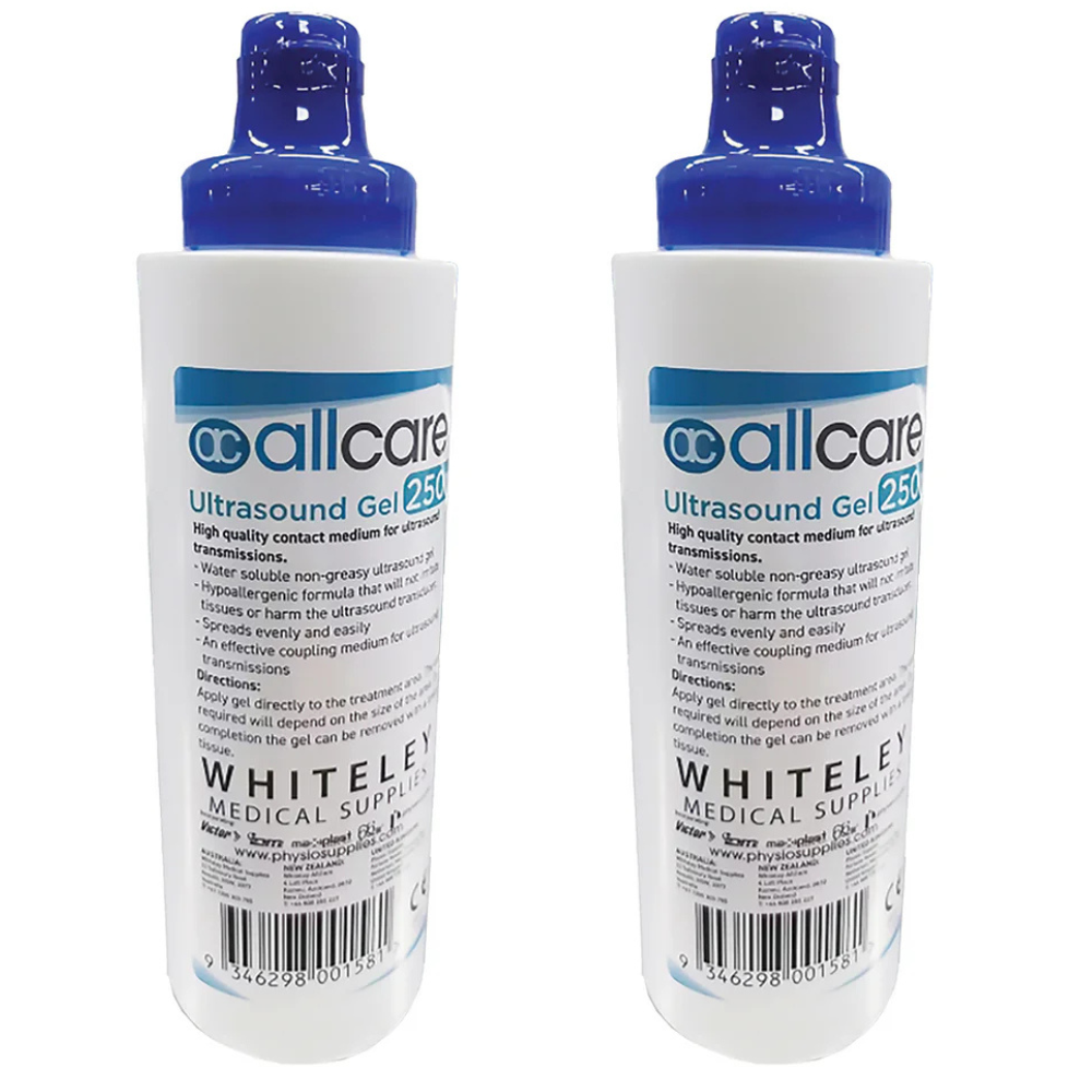2 x Ultrasound Gel 250mL Conductive Gel Lubricating Tens Machine ECG EEG Transmission AllCare