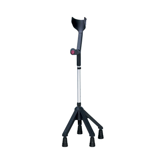 Rebotec Quadro Quad Forearm Crutch - Black, Adjustable Support for Enhanced Stability