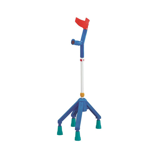 Rebotec Quadro Fun-Kids Quad Forearm Crutch - Adjustable Children's Support Open Cuff