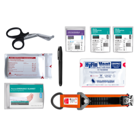 RapidStop Bleeding Control Cabinet with 4 Medium Bleed Control Packs
