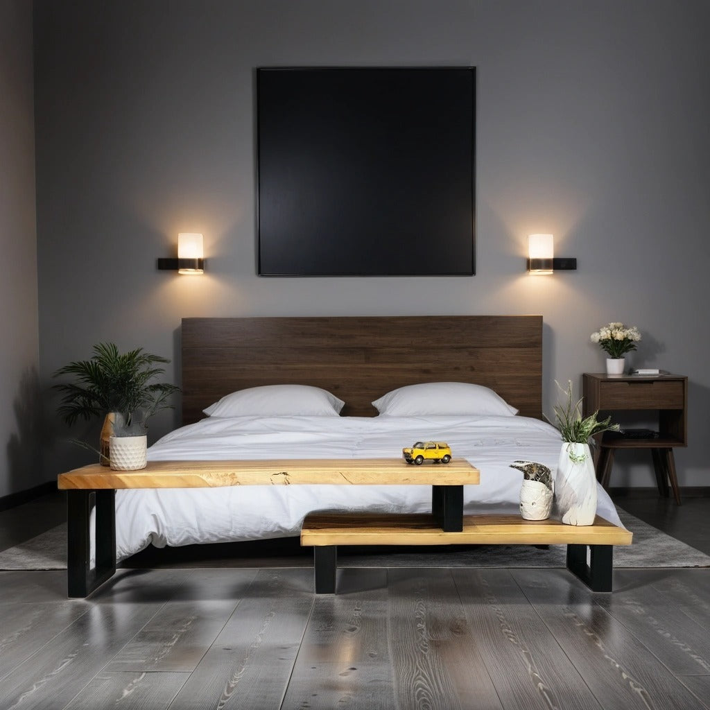 Live Edge Adjustable Timber TV Unit 1.6–2.5 m | Hardwood Entertainment Console