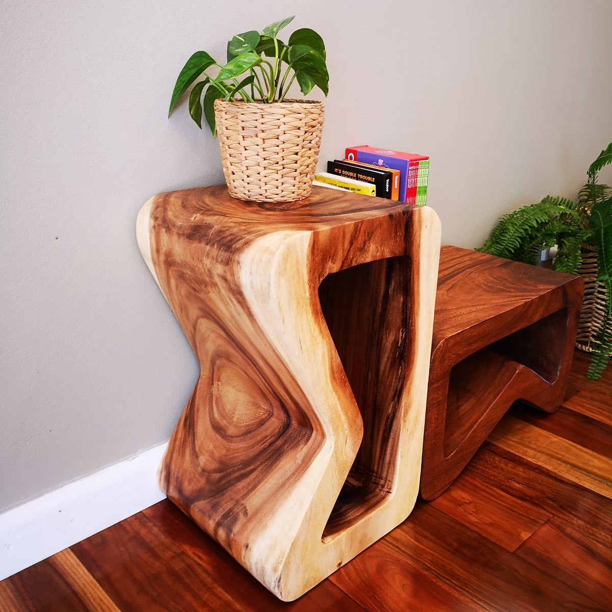 Hardwood Side Table / Bar Stool - HandmadeTimber Accent