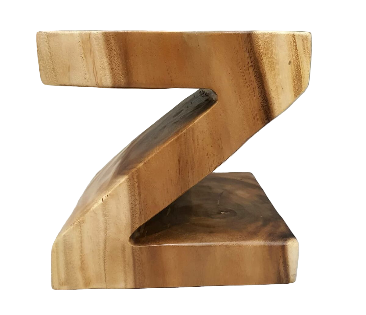 Handmade Hardwood Z Shape Stool / Plant Stand / Book Ends