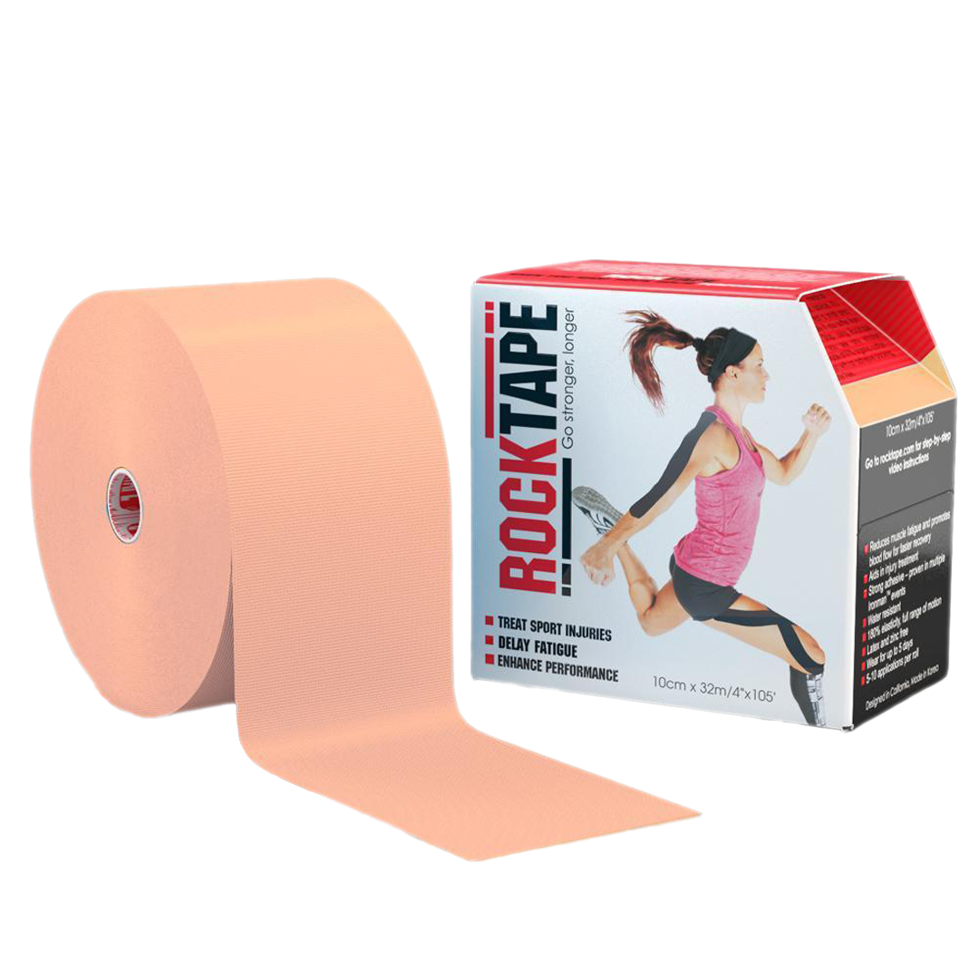 RockTape 10cm x 32m Wide Kinesiology Sports Tape | Ideal for Athletes & Physio
