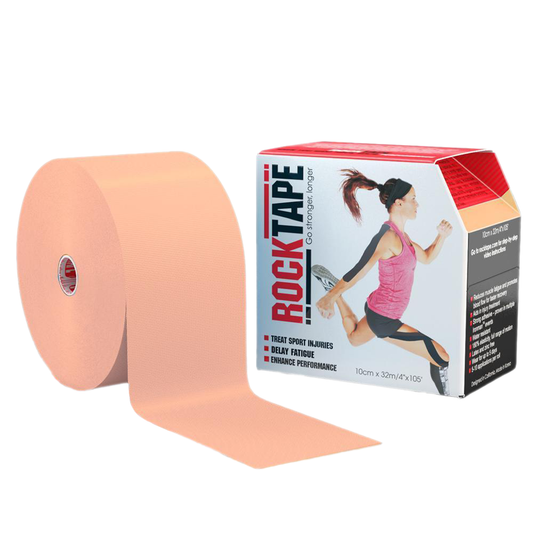 RockTape 10cm x 32m Wide Kinesiology Sports Tape | Ideal for Athletes & Physio