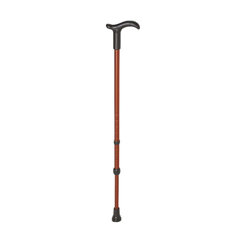 Walking Stick with Derby Handle - Lightweight, Adjustable & Sturdy Cane, 125kg capacity