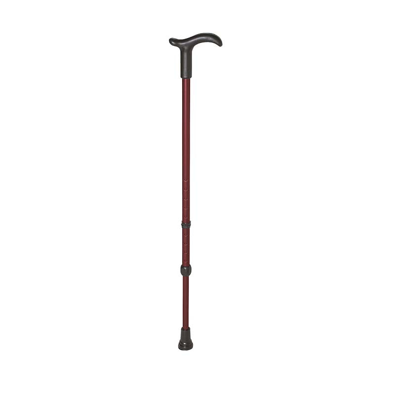 Walking Stick with Derby Handle - Lightweight, Adjustable & Sturdy Cane, 125kg capacity