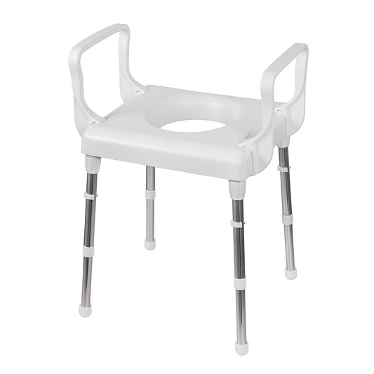 Rebotec Brest Over Toilet Seat Frame - Adjustable, Lightweight & Sturdy Support for Elderly & Disabled