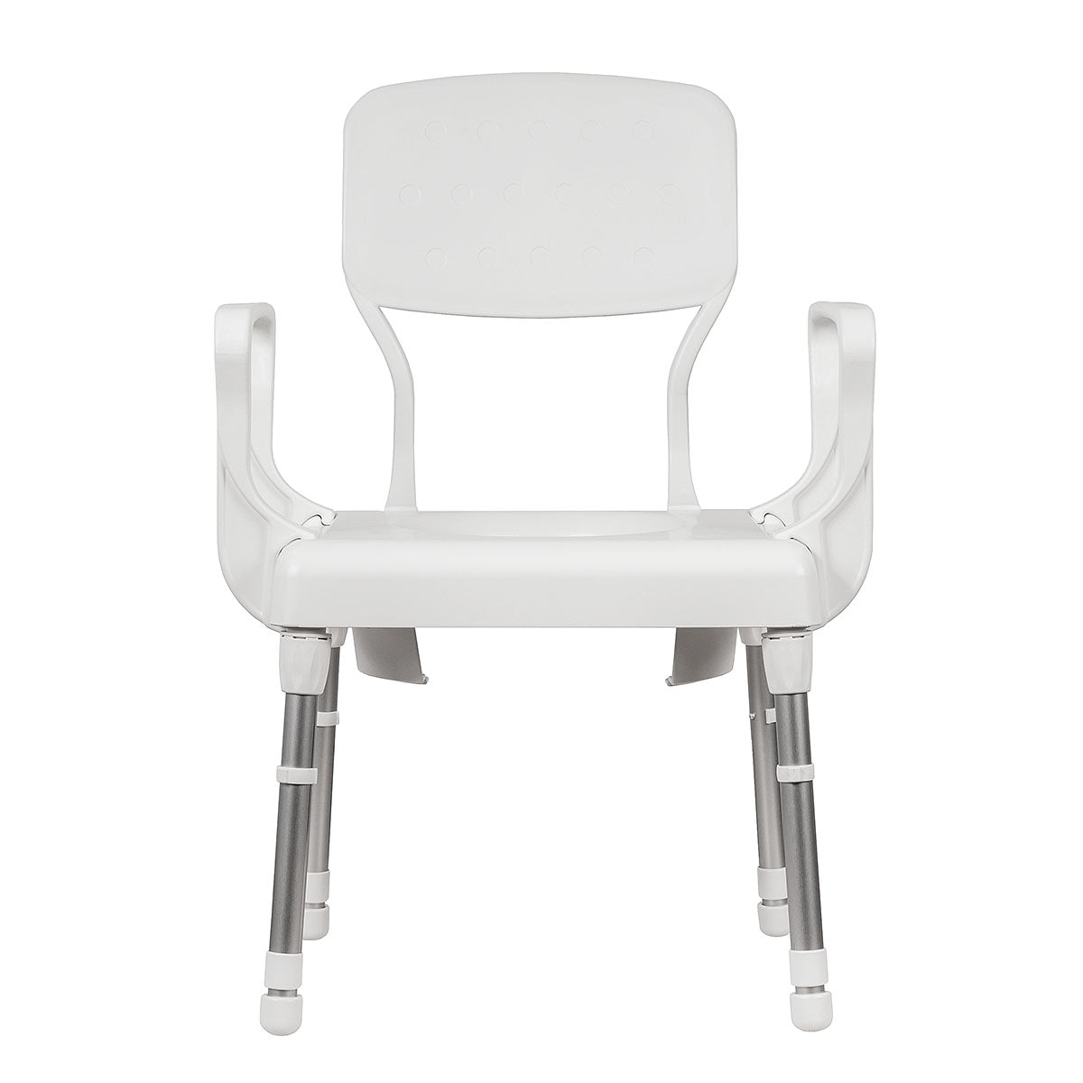 Rebotec Lyon Height-Adjustable Commode Chair - Lightweight & Durable Shower and Toilet Chair for Assisted Living