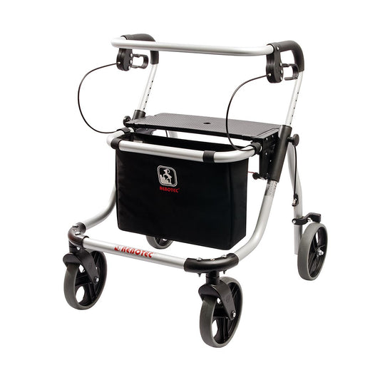 Rebotec Polo Plus-T Euro Rollator Walker - Lightweight & Adjustable Mobility Aid with Large Wheels