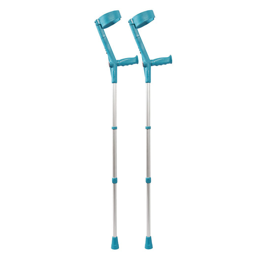 Forearm Crutches with Safety Cuff & Hinge - Adjustable Mobility Aid