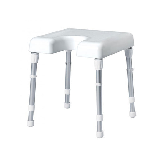 Rebotec Monaco Adjustable Shower Stool - Lightweight, Rust-Resistant, Made in Germany, 130kg Capacity