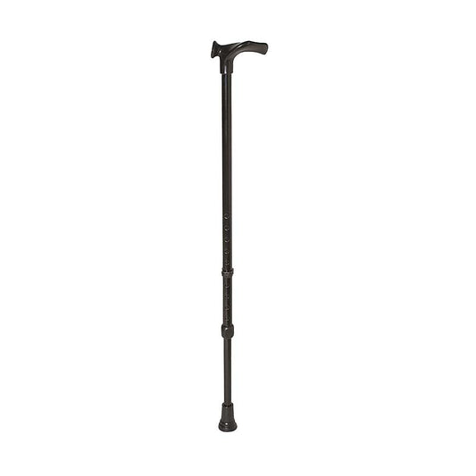 Rebotec Handy Walking Stick with Ergonomic Anatomic Handle - Red Wine, Left-Handed, 72-95cm Adjustable, 125kg Capacity