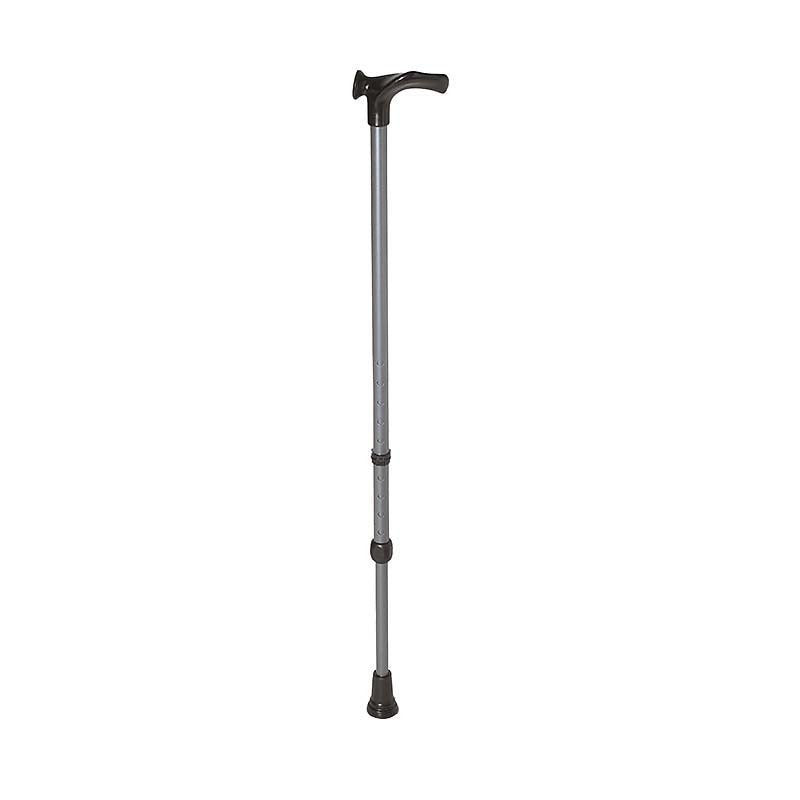 Rebotec Handy Walking Stick with Ergonomic Anatomic Handle - Red Wine, Left-Handed, 72-95cm Adjustable, 125kg Capacity