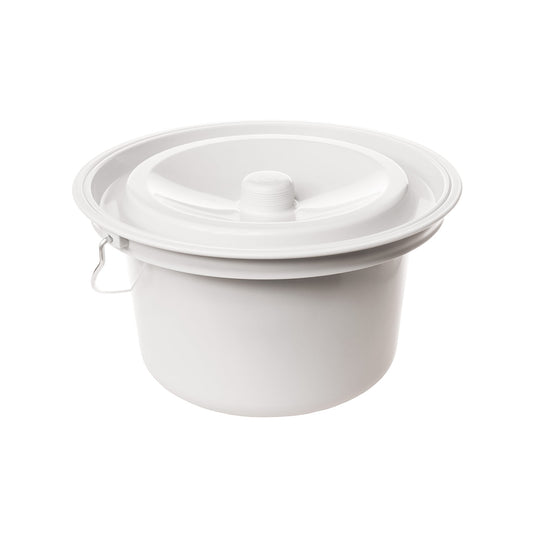 Rebotec Grey Shower Commode Chair Pail - Durable Bucket with 18cm Height & 32cm Diameter